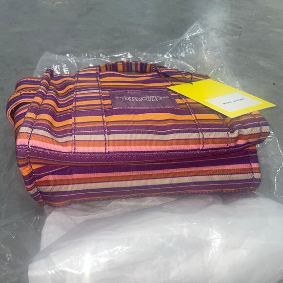 Auth MARC JACOBS The Leather Mini Traveler Tote Bag H055M06PF22-501 Purple Multi - Picture 8 of 9